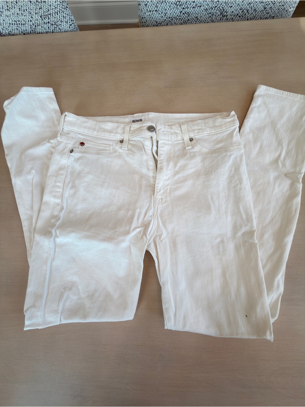 Hudson Blair Slim Straight White Women's Jeans - Size 30